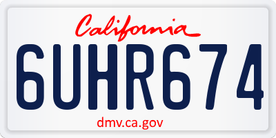 CA license plate 6UHR674