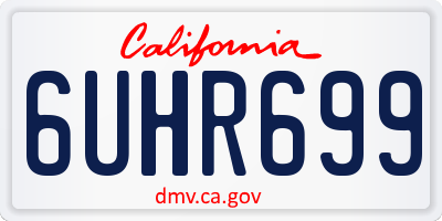 CA license plate 6UHR699