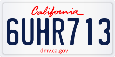 CA license plate 6UHR713