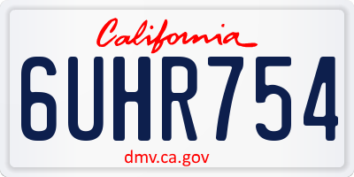 CA license plate 6UHR754