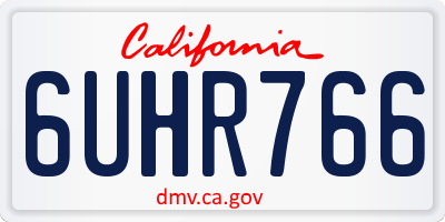 CA license plate 6UHR766