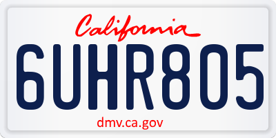 CA license plate 6UHR805