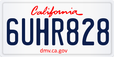 CA license plate 6UHR828