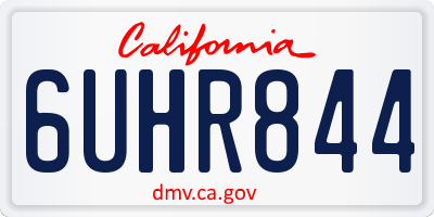 CA license plate 6UHR844