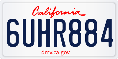 CA license plate 6UHR884
