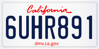 CA license plate 6UHR891