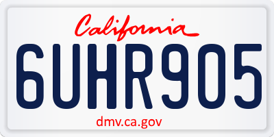 CA license plate 6UHR905