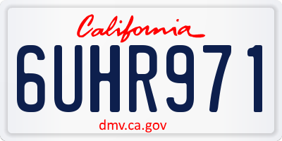 CA license plate 6UHR971
