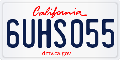 CA license plate 6UHS055