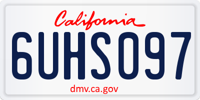 CA license plate 6UHS097