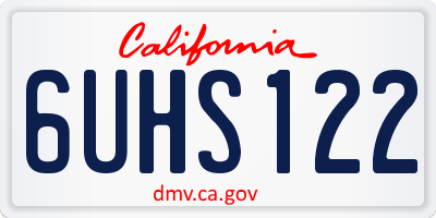 CA license plate 6UHS122