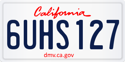 CA license plate 6UHS127