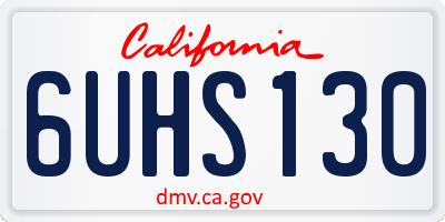 CA license plate 6UHS130