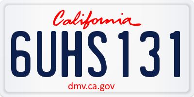 CA license plate 6UHS131