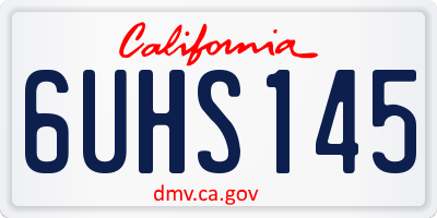 CA license plate 6UHS145
