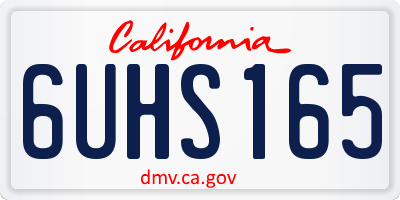 CA license plate 6UHS165