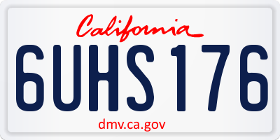 CA license plate 6UHS176