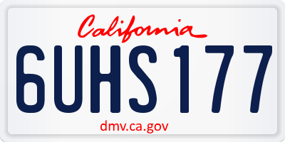 CA license plate 6UHS177