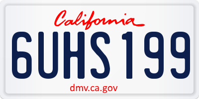 CA license plate 6UHS199