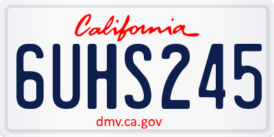 CA license plate 6UHS245
