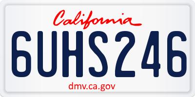 CA license plate 6UHS246