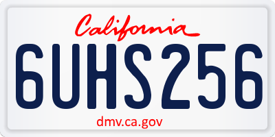 CA license plate 6UHS256