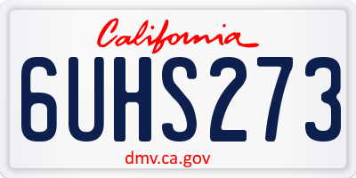 CA license plate 6UHS273