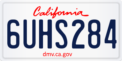 CA license plate 6UHS284