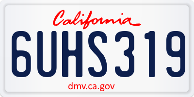 CA license plate 6UHS319