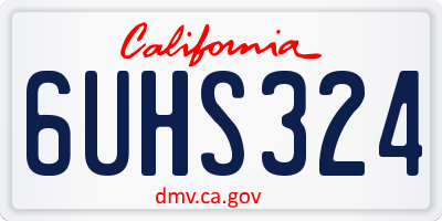 CA license plate 6UHS324