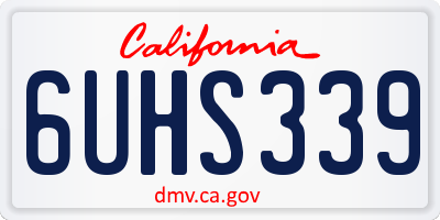 CA license plate 6UHS339
