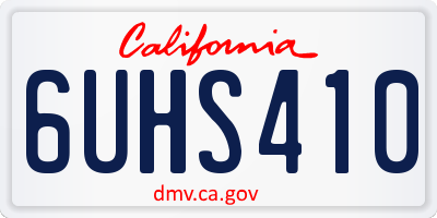 CA license plate 6UHS410