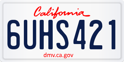 CA license plate 6UHS421