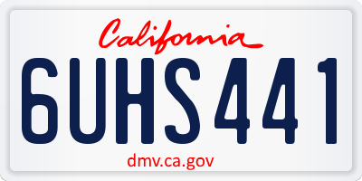 CA license plate 6UHS441