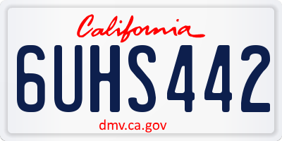 CA license plate 6UHS442