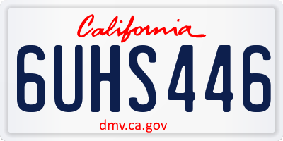 CA license plate 6UHS446