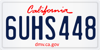 CA license plate 6UHS448