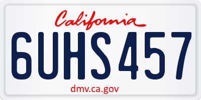 CA license plate 6UHS457