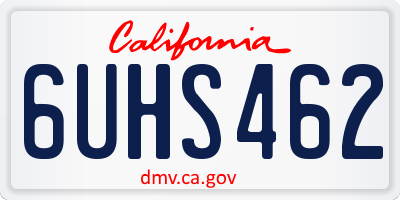 CA license plate 6UHS462
