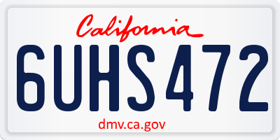 CA license plate 6UHS472