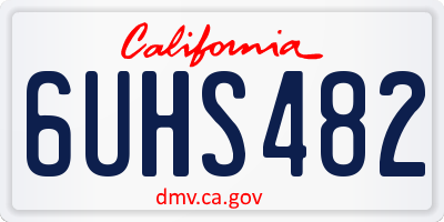 CA license plate 6UHS482