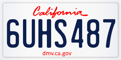 CA license plate 6UHS487