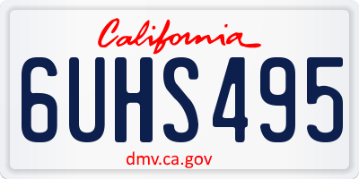 CA license plate 6UHS495