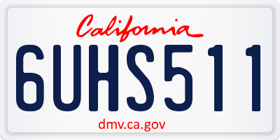 CA license plate 6UHS511