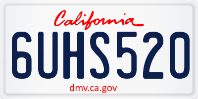 CA license plate 6UHS520