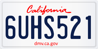 CA license plate 6UHS521