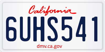 CA license plate 6UHS541
