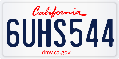 CA license plate 6UHS544