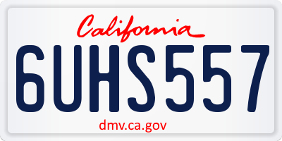 CA license plate 6UHS557