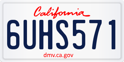 CA license plate 6UHS571